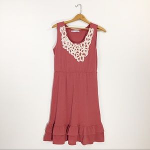 Maurice's pink ruffle bottom dress size small